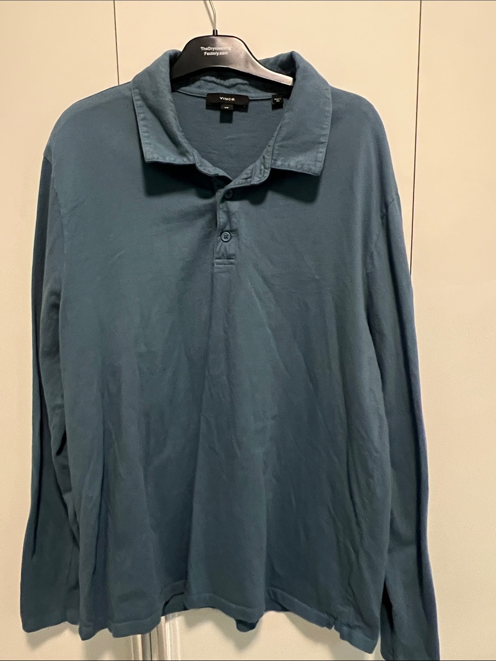 Vince Long-Sleeve Polo Shirt - Blue